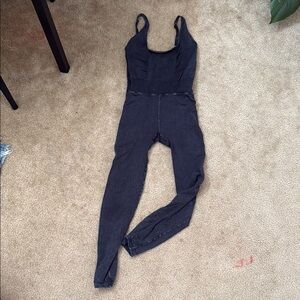 Free People Black Sleeveless Jumpsuit